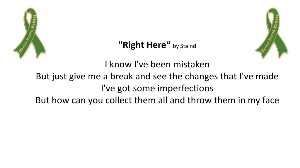 right here by staind