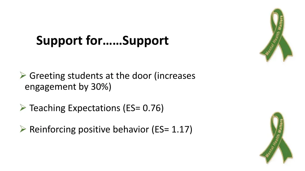 support for support