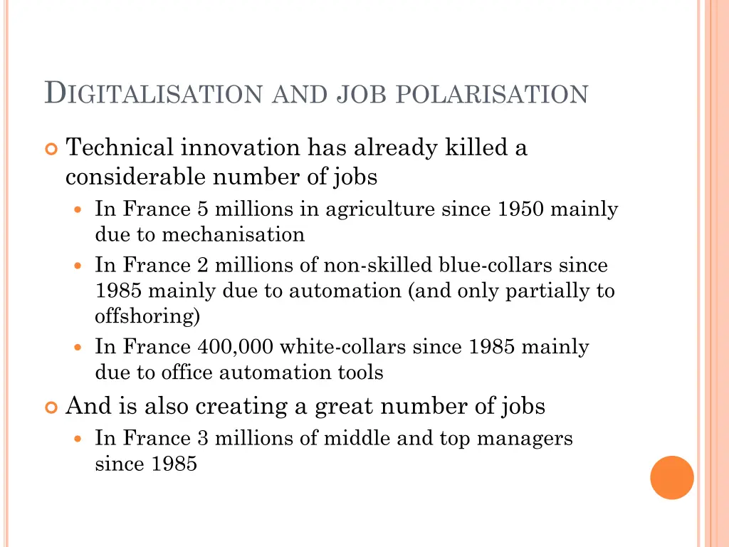 d igitalisation and job polarisation