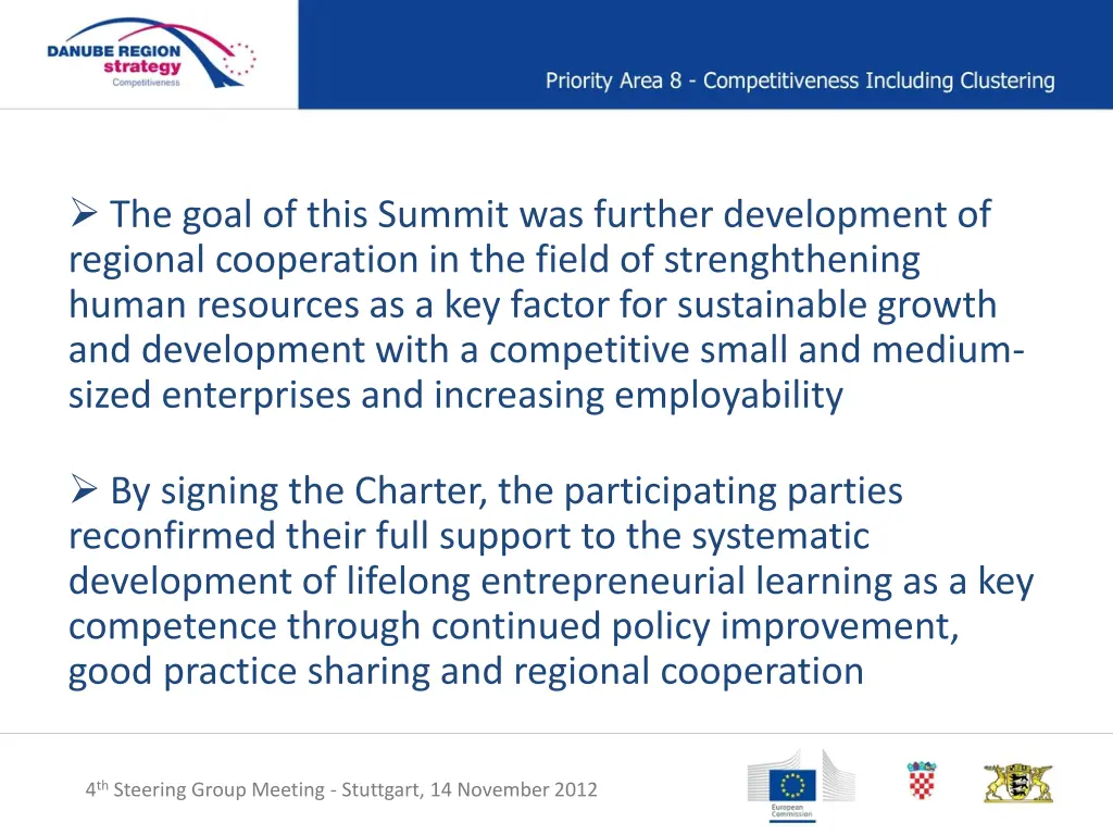 the goal of this summit was further development