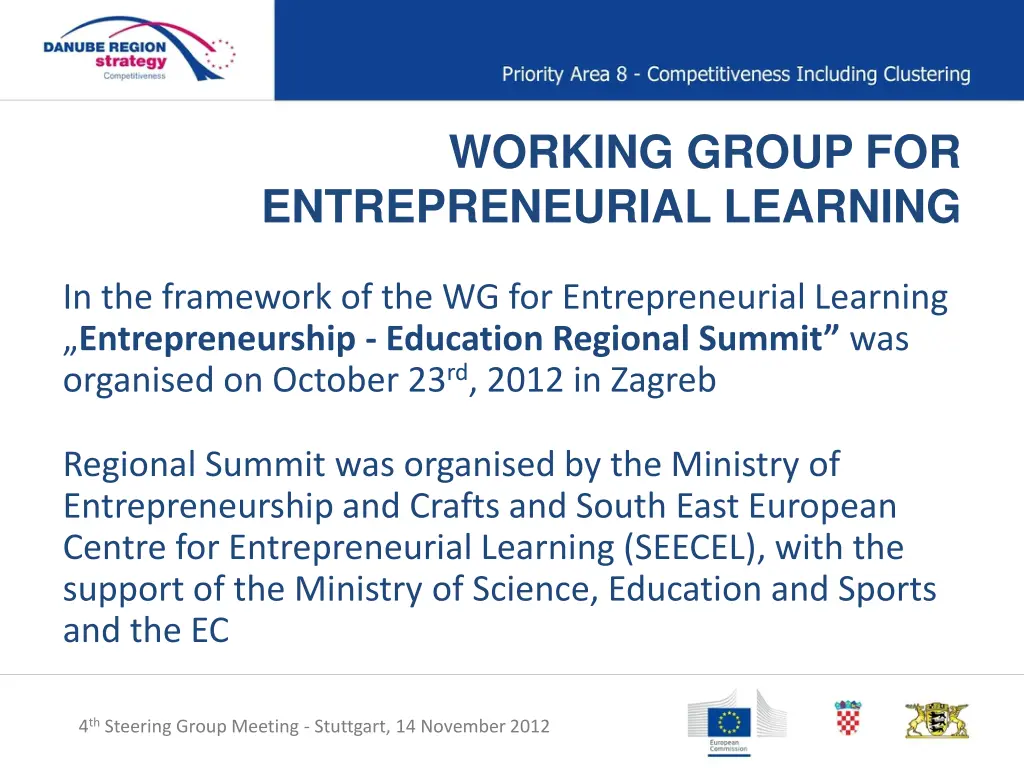 working group for entrepreneurial learning