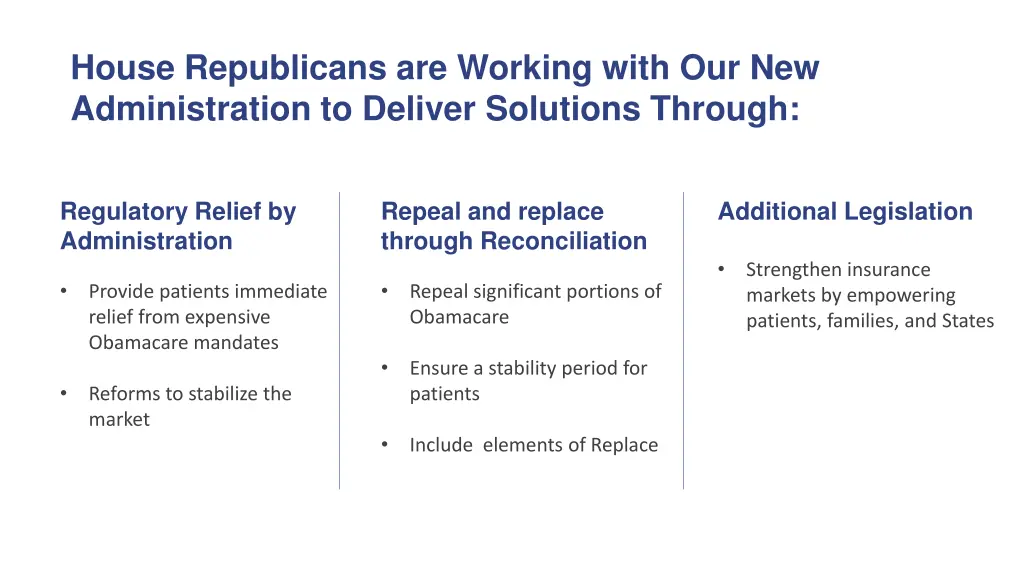 house republicans are working with