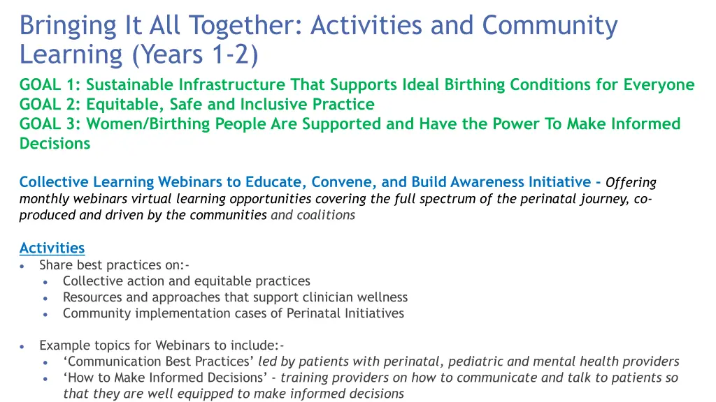 bringing it all together activities and community 1