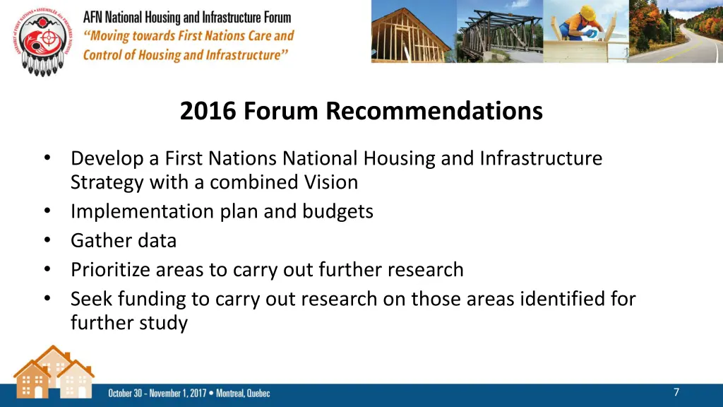 2016 forum recommendations