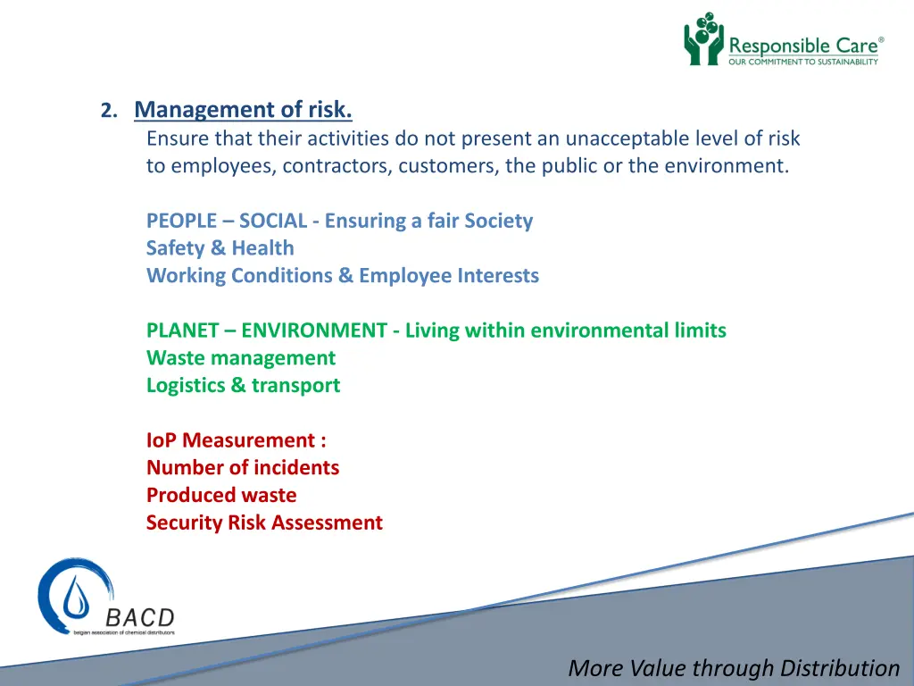 2 management of risk ensure that their activities