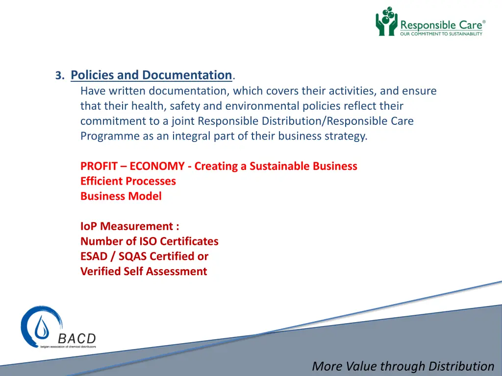 3 policies and documentation have written