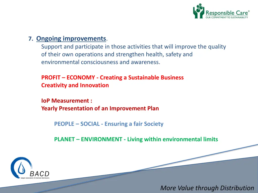 7 ongoing improvements support and participate