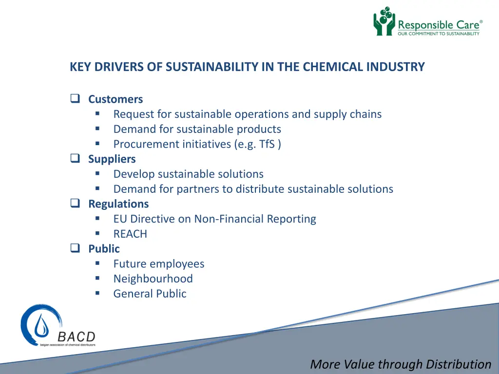 key drivers of sustainability in the chemical