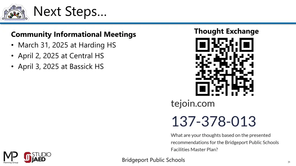 next steps