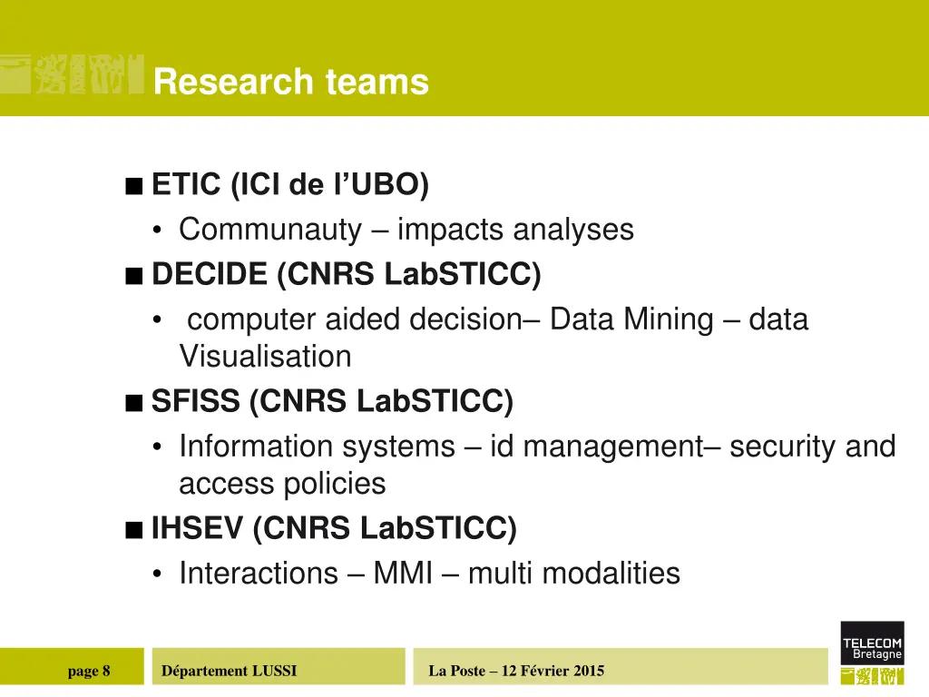 research teams