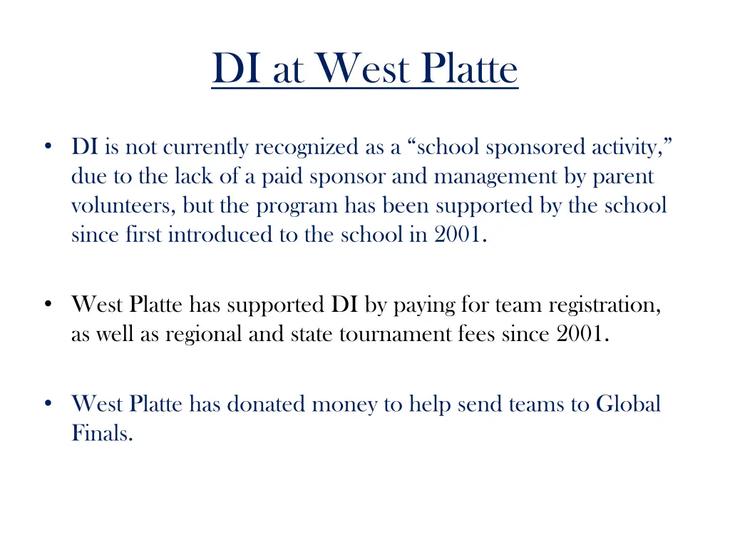 di at west platte 1