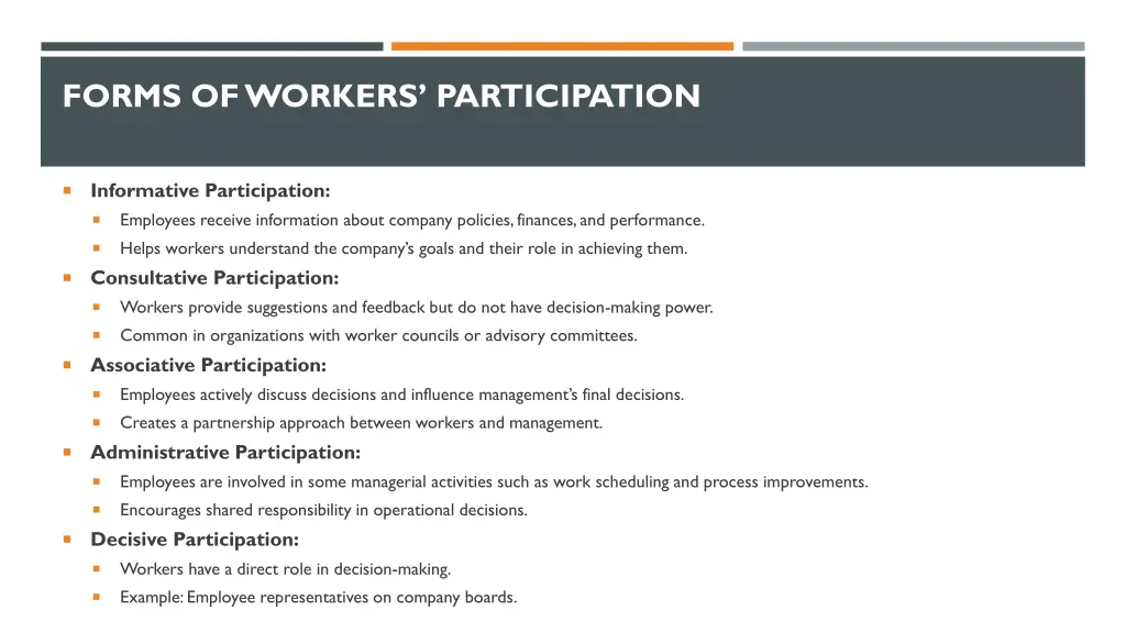 forms of workers participation