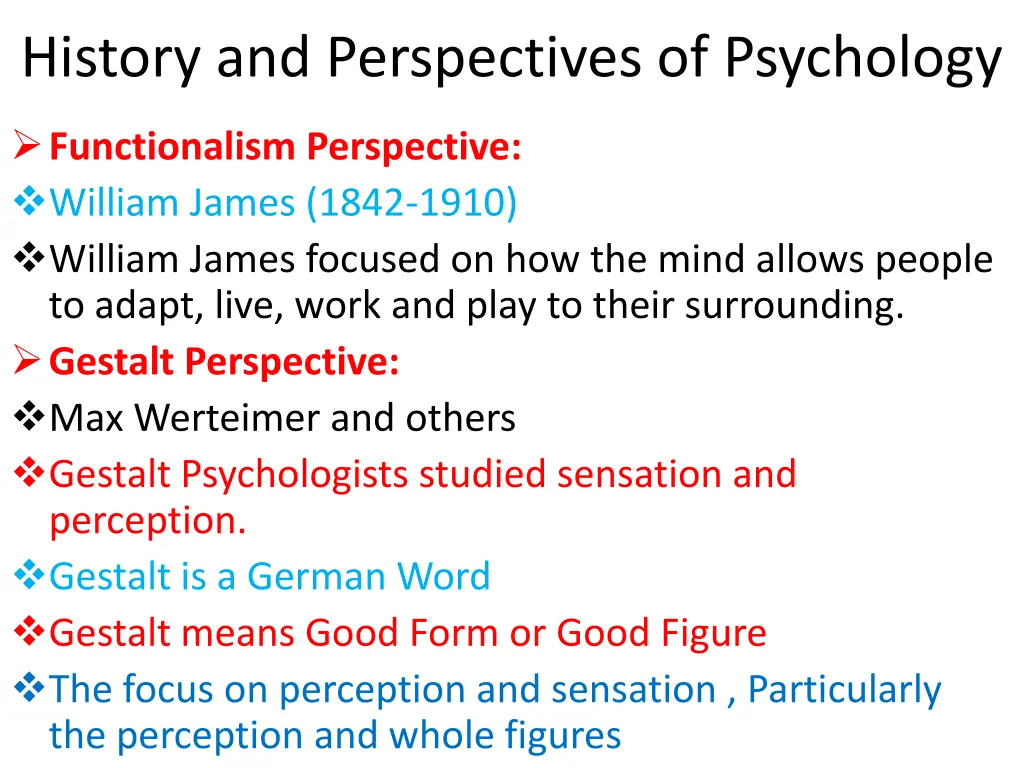 history and perspectives of psychology 1