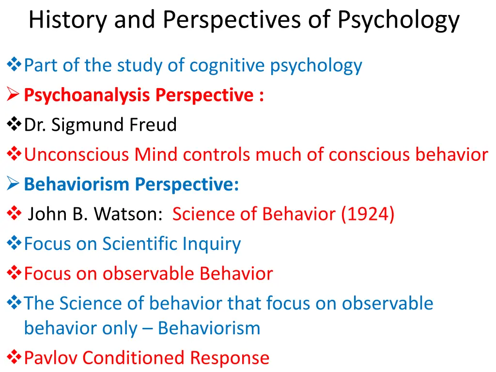 history and perspectives of psychology 2