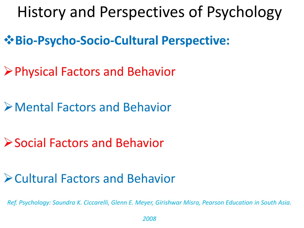 history and perspectives of psychology 5