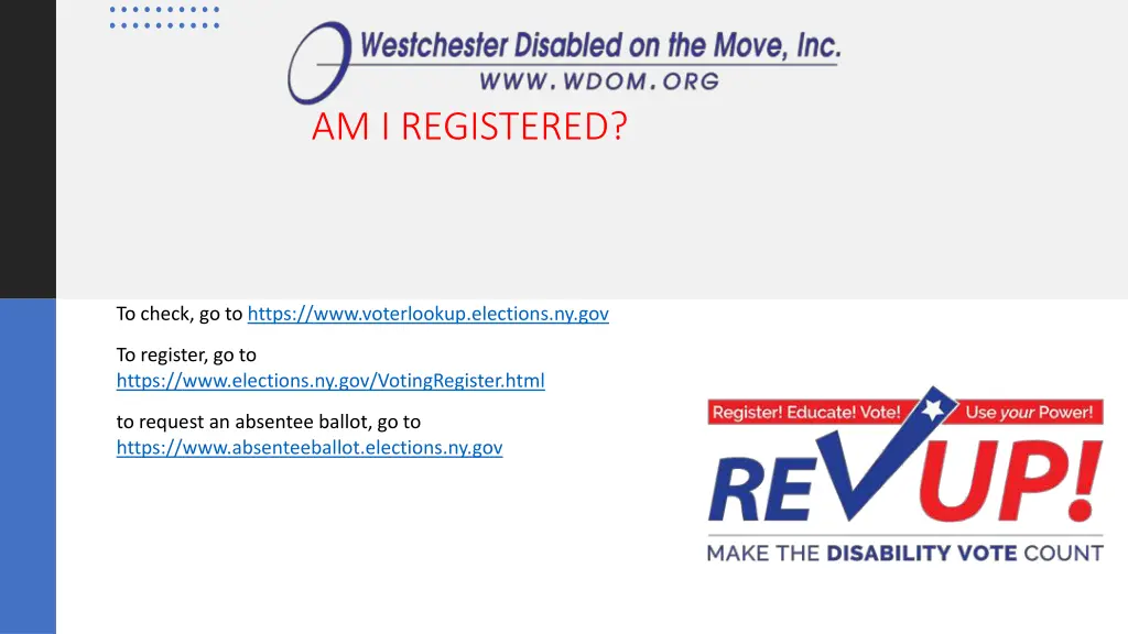 am i registered