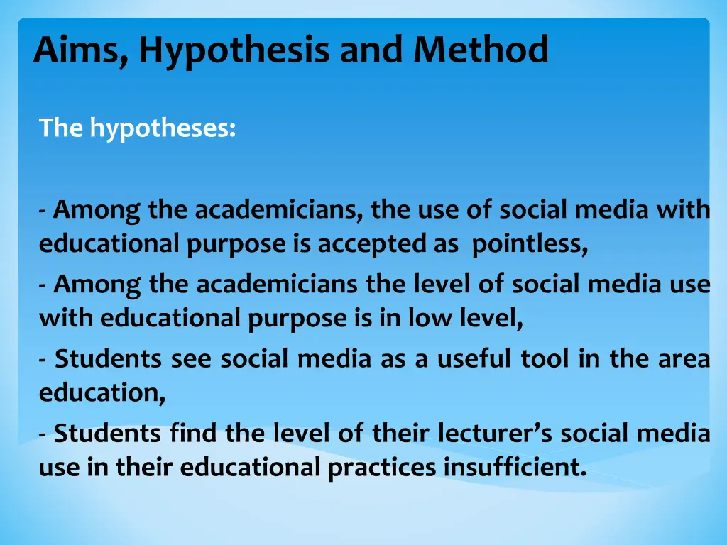 aims hypothesis and method 1