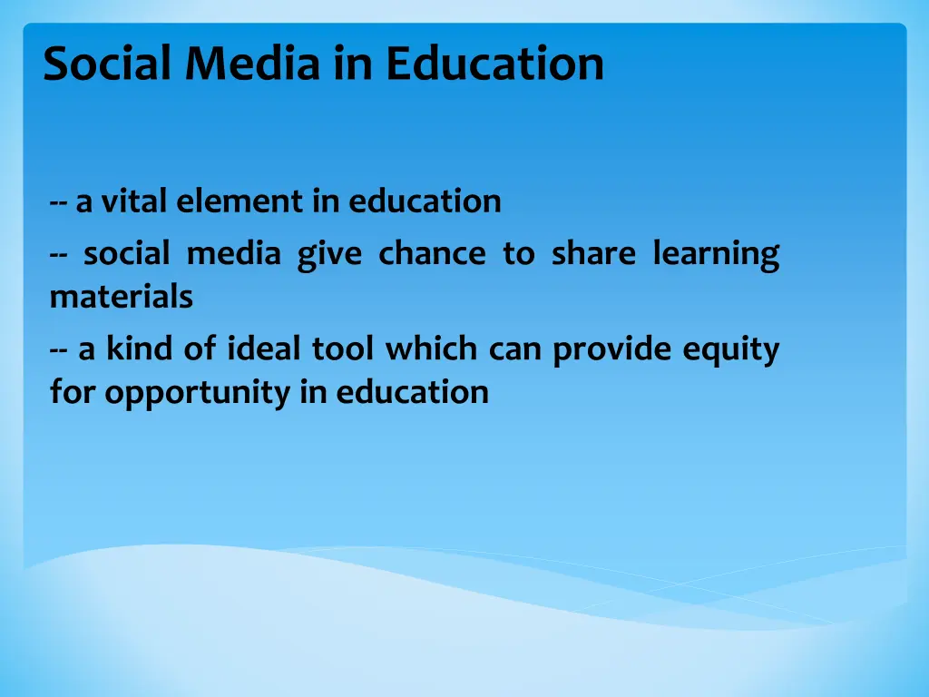 social media in education