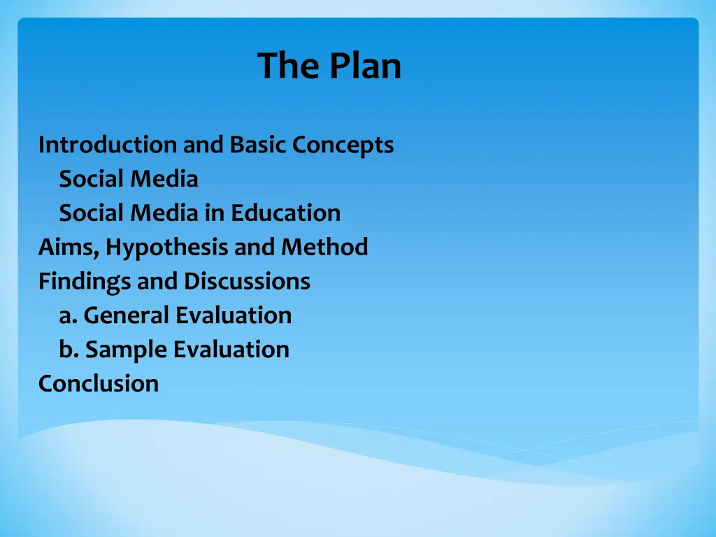 the plan