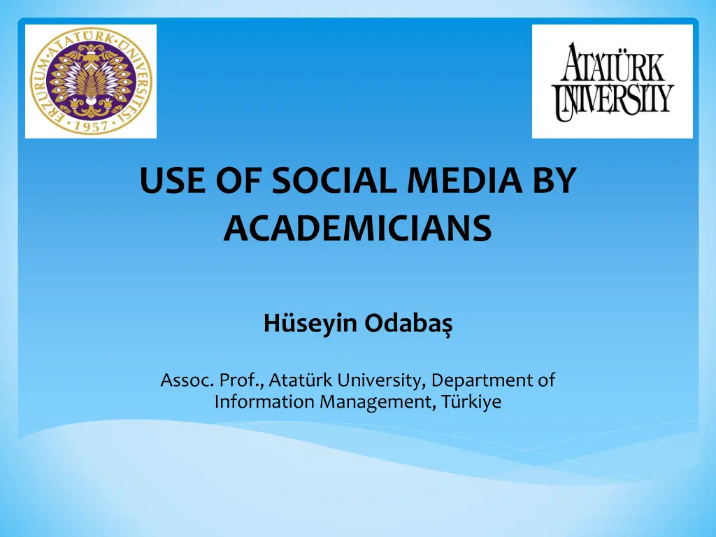 use of social media by academicians 1
