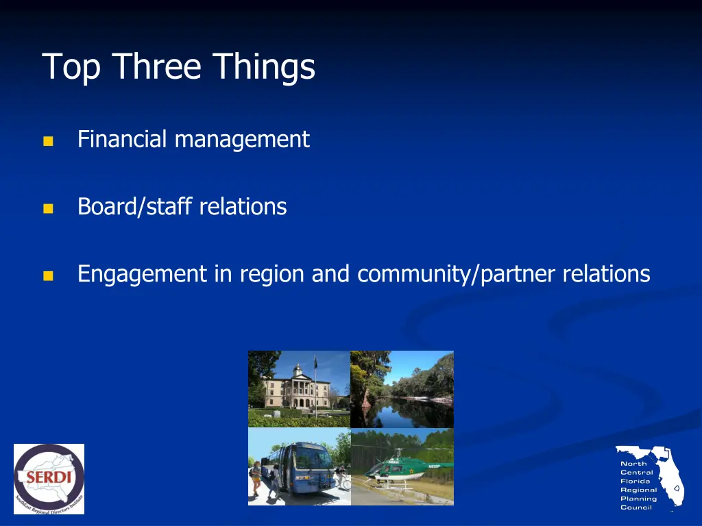 top three things