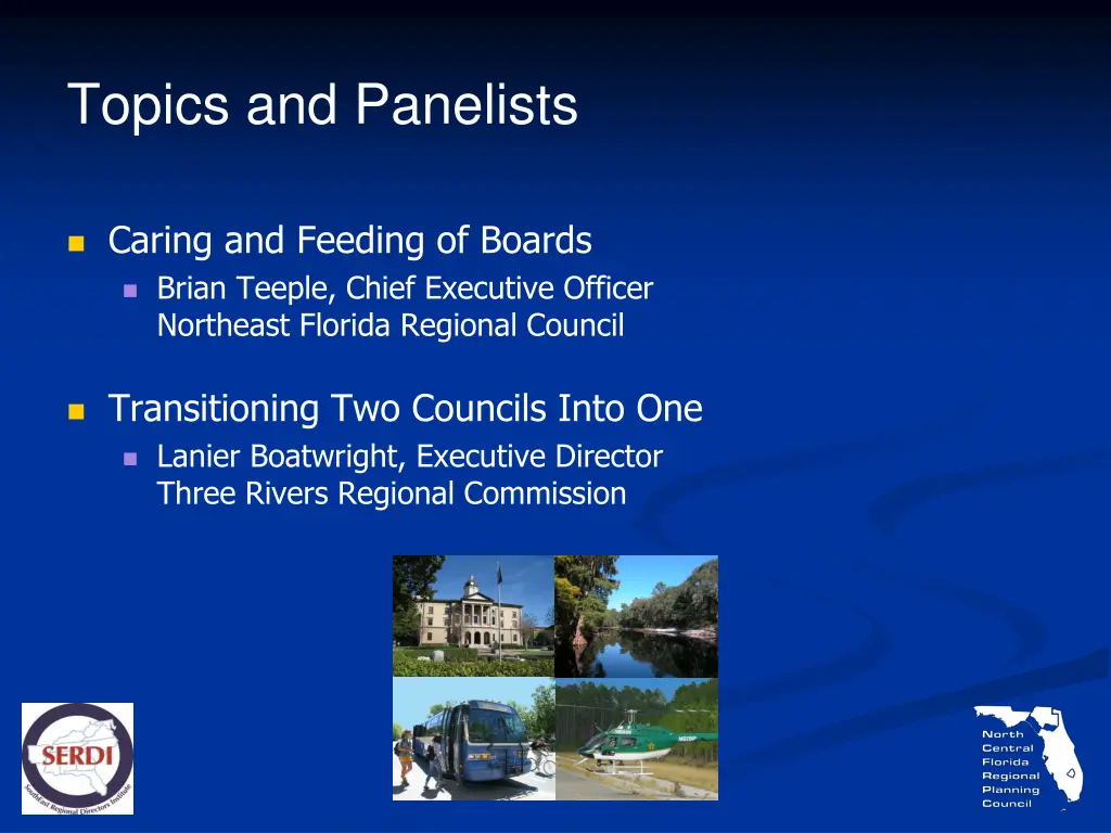 topics and panelists 1