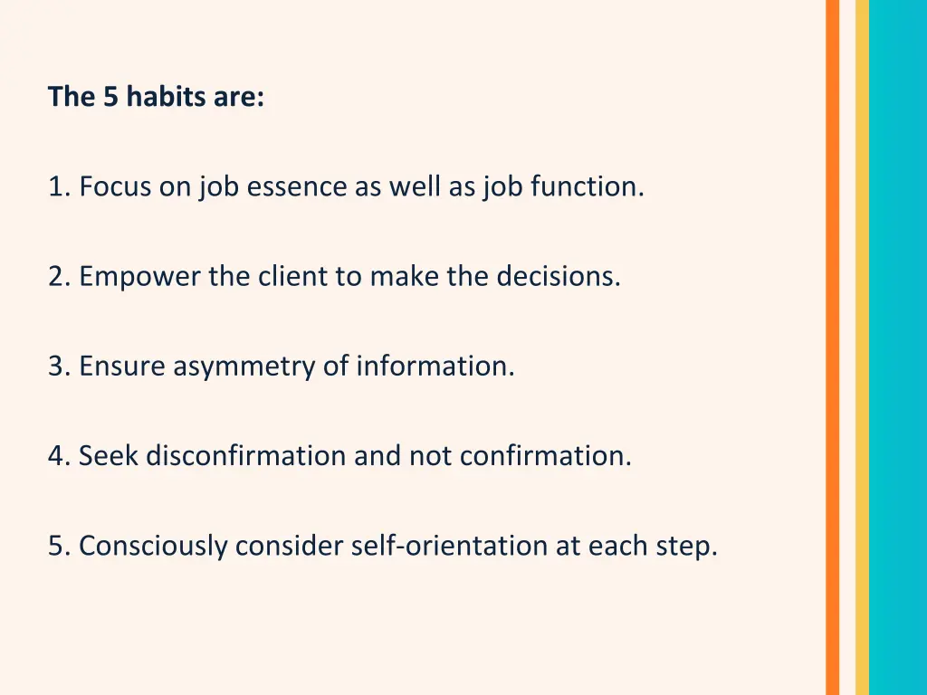 the 5 habits are