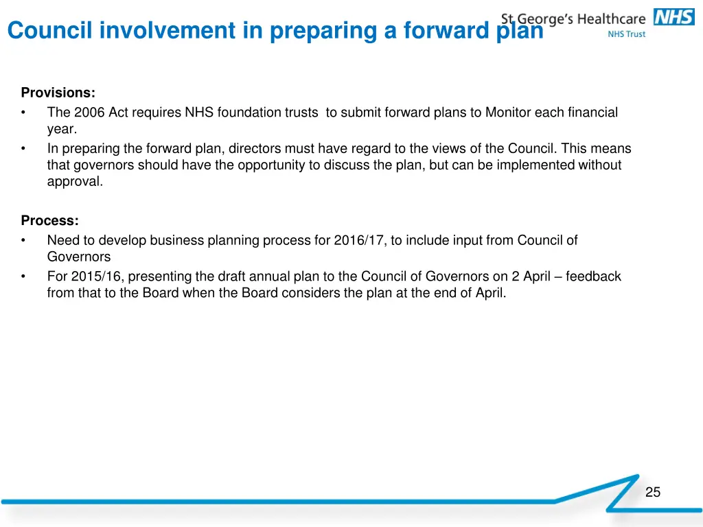 council involvement in preparing a forward plan