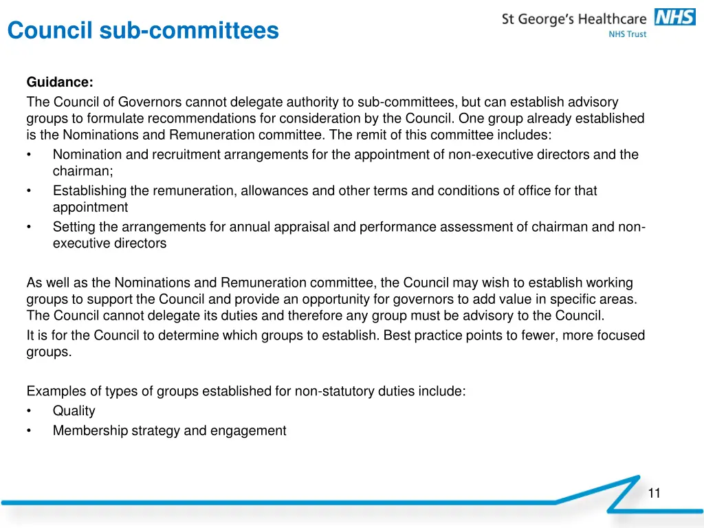 council sub committees