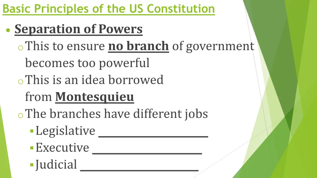 basic principles of the us constitution 3