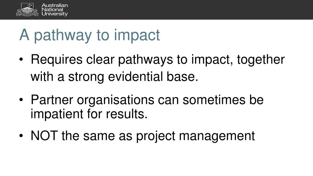 a pathway to impact