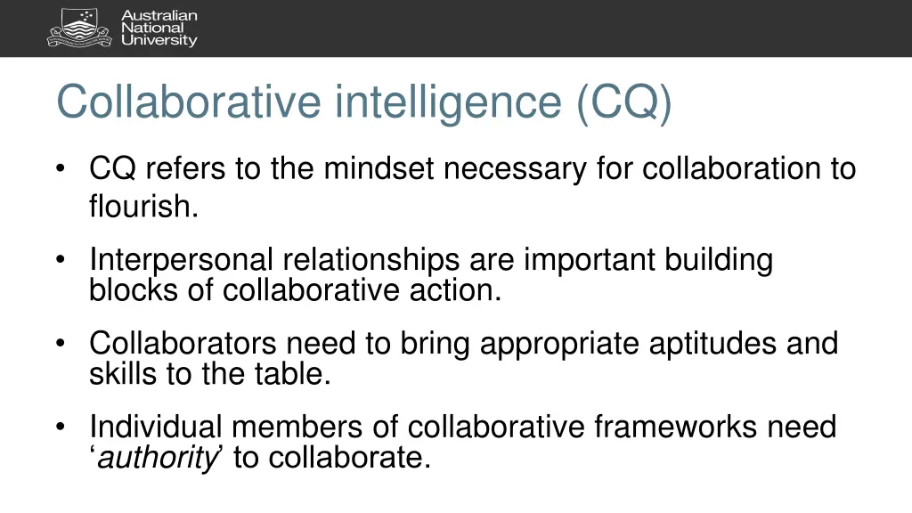 collaborative intelligence cq
