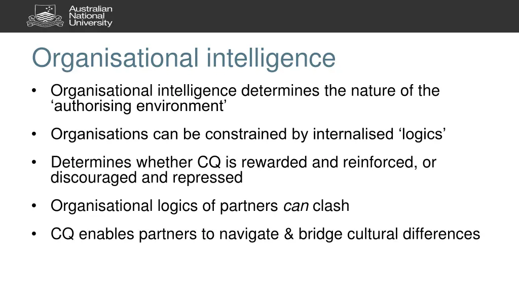 organisational intelligence