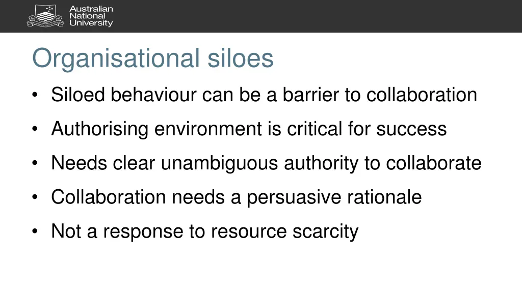 organisational siloes