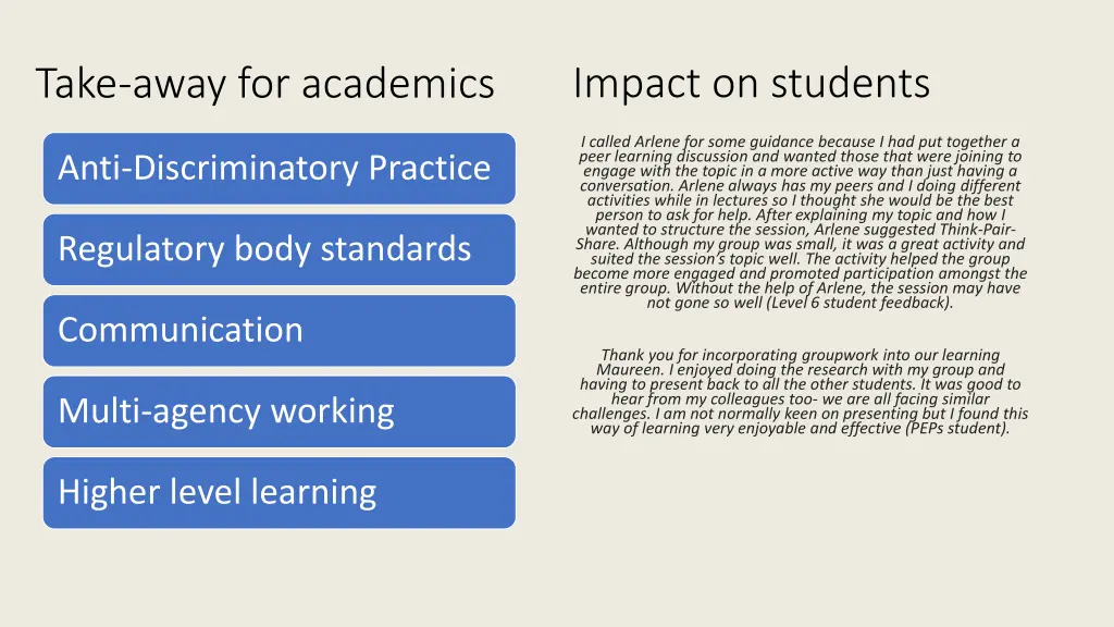 impact on students
