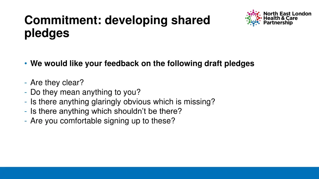commitment developing shared pledges