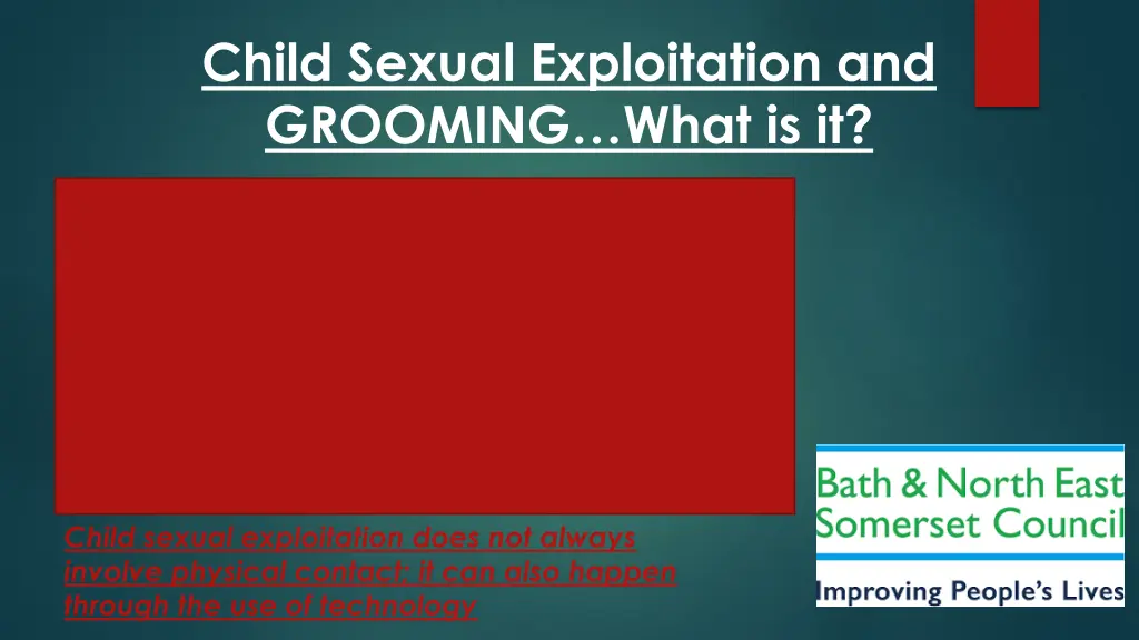 child sexual exploitation and grooming what is it