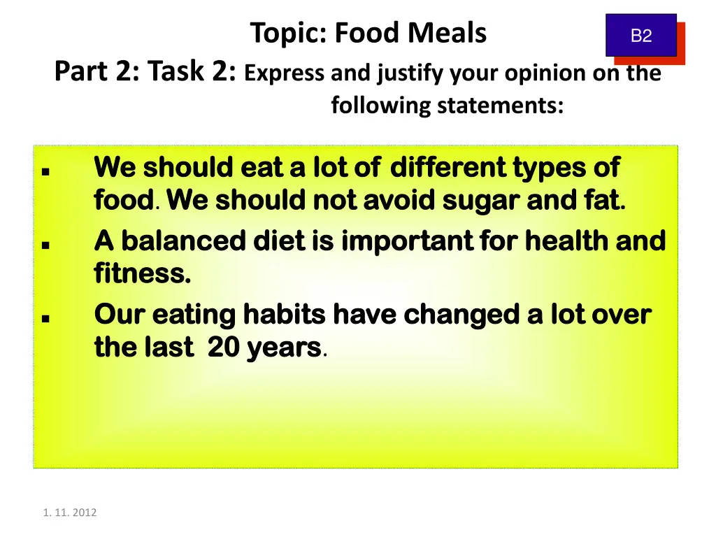topic food meals 1