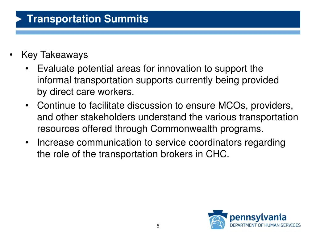 transportation summits