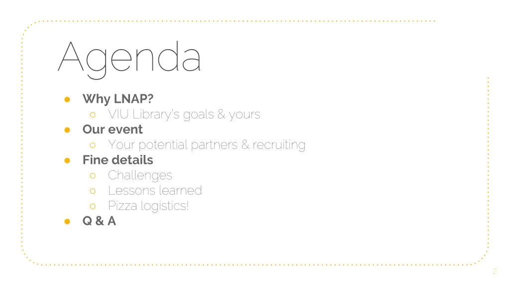 agenda