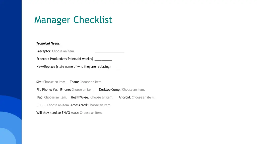 manager checklist 1