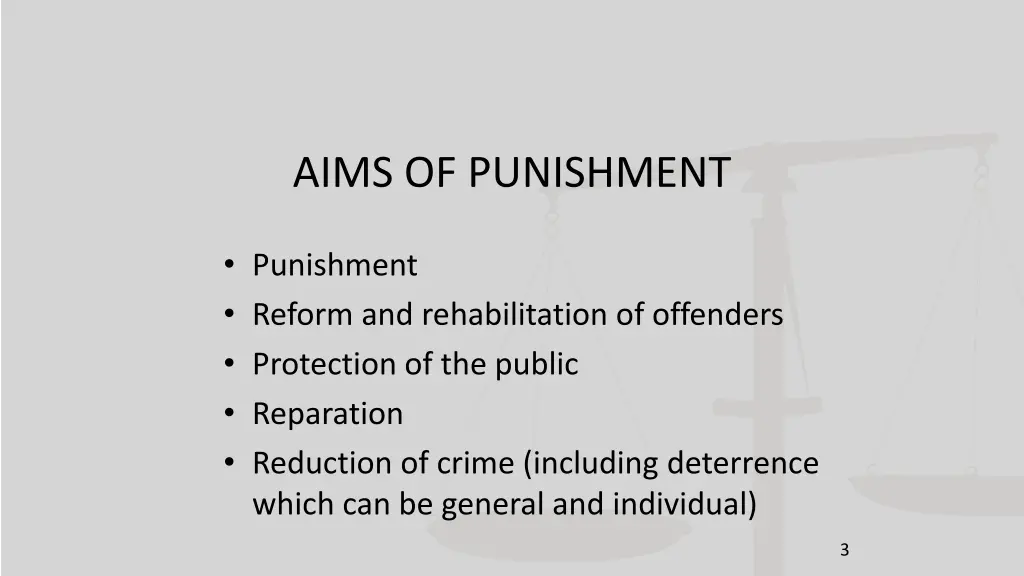 aims of punishment