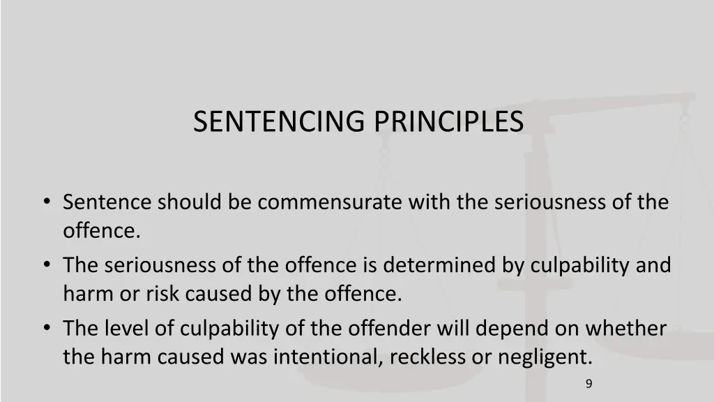 sentencing principles