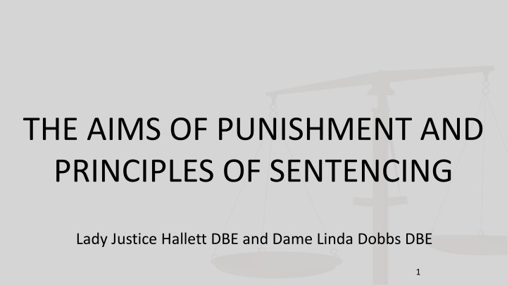 the aims of punishment and principles