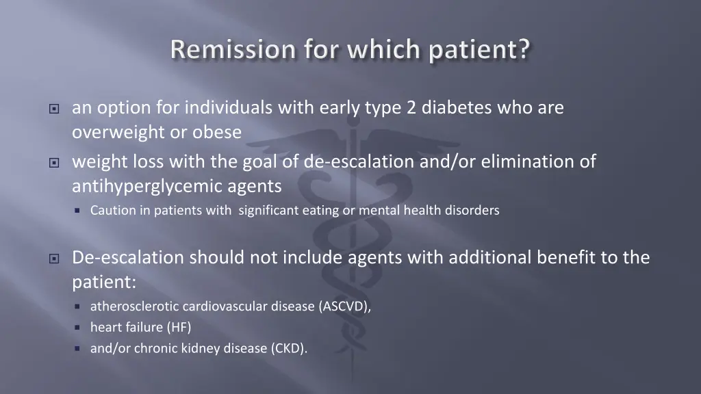 an option for individuals with early type
