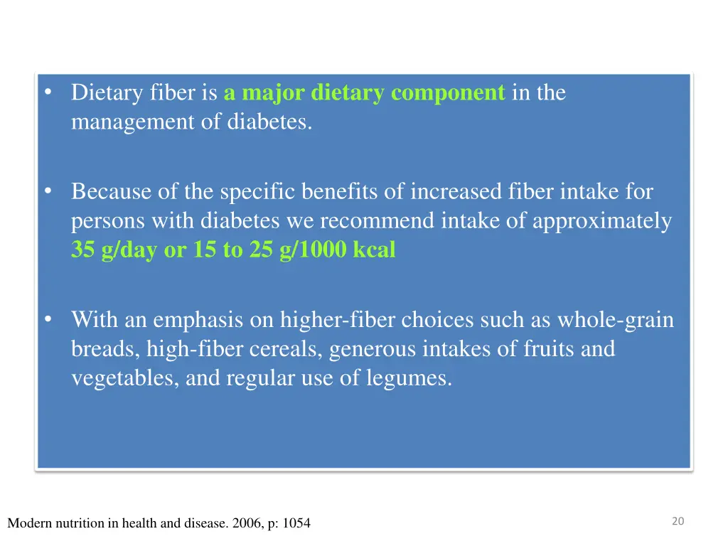dietary fiber is a major dietary component