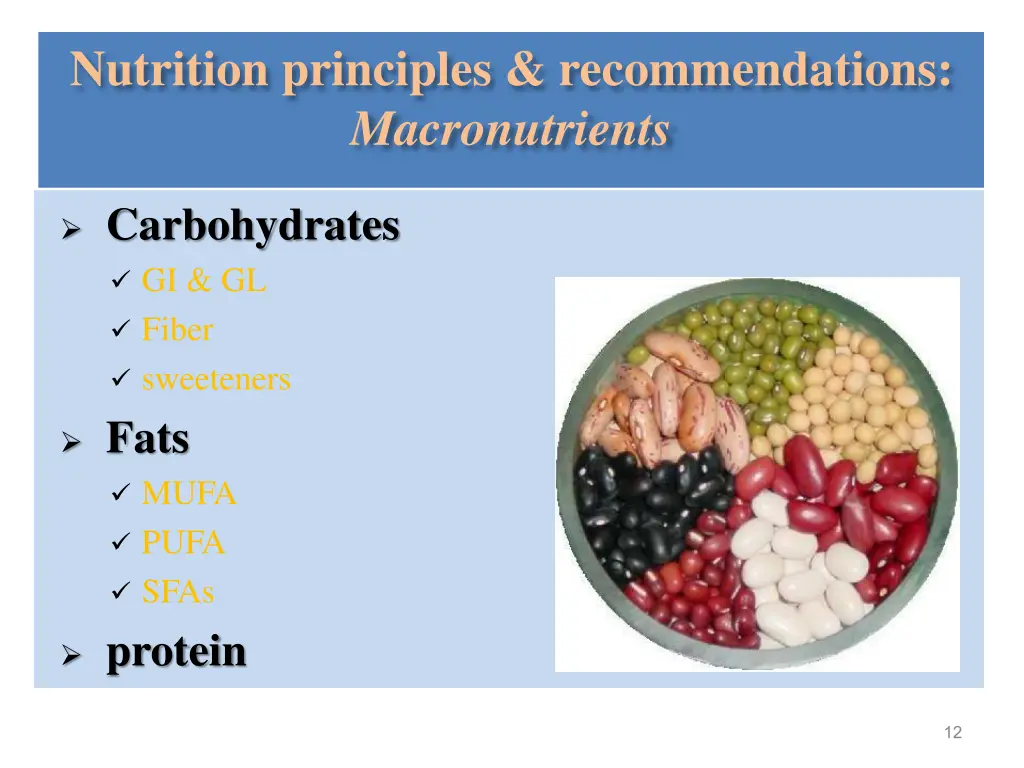 nutrition principles recommendations