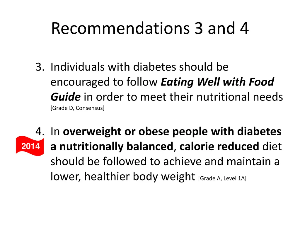 recommendations 3 and 4