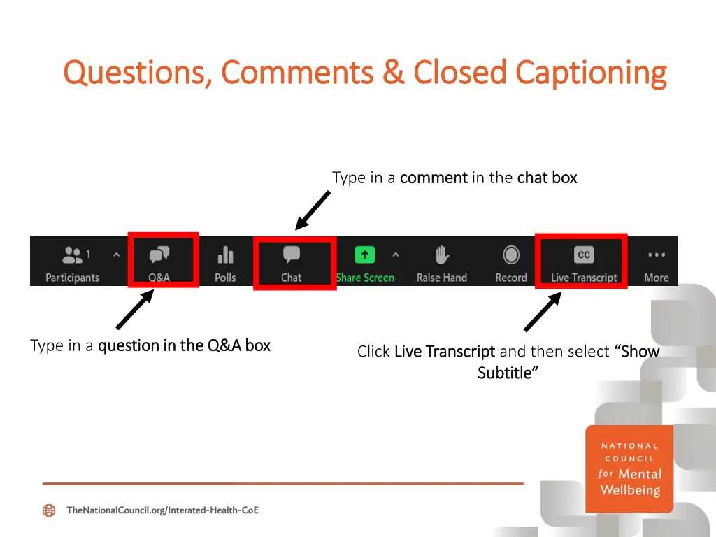 questions comments closed captioning questions