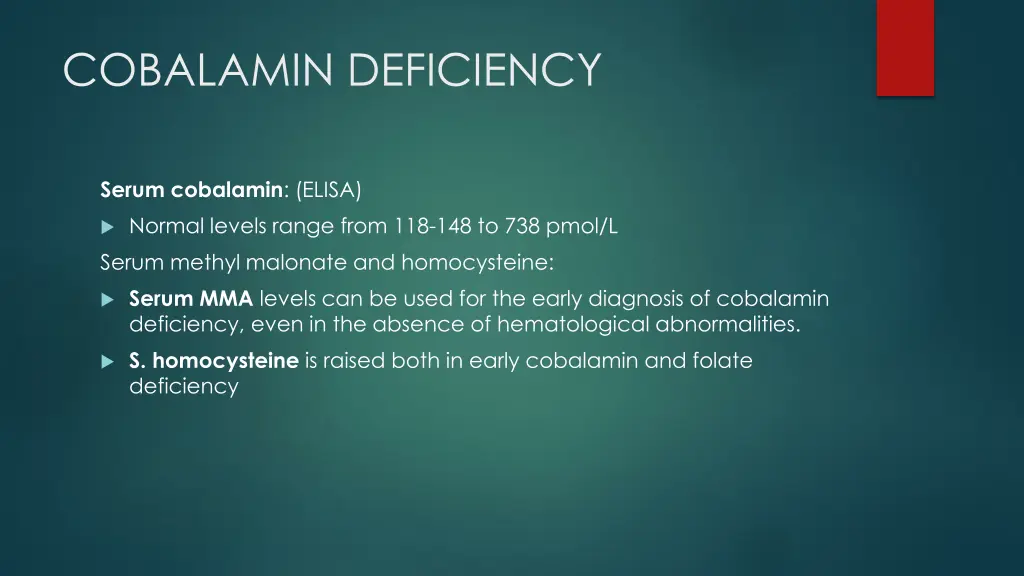 cobalamin deficiency